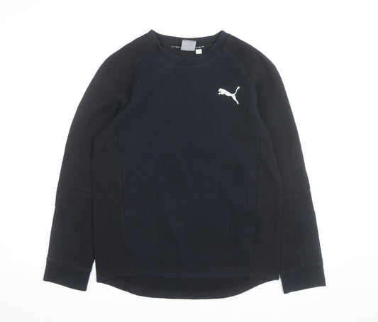 Puma Men's Black Small Crew Neck Pullover Sweatshirt