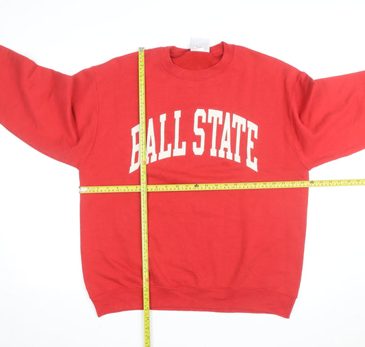 Champion Men's Red Ball State Pullover Crew Neck Sweatshirt L