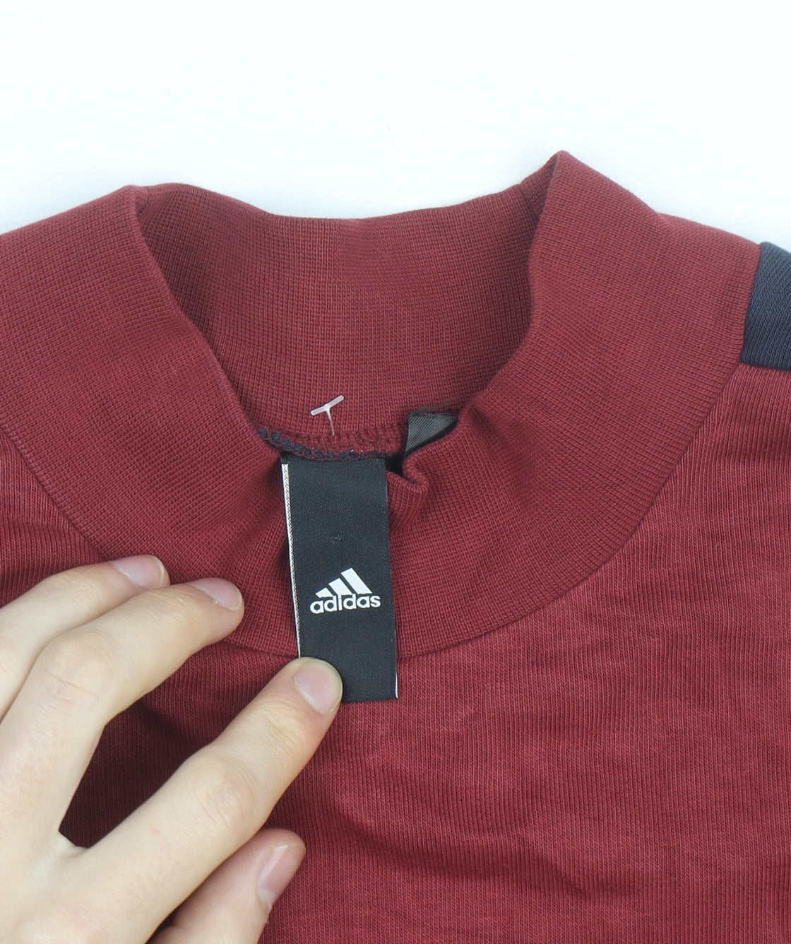 Adidas Women Burgundy & Navy Pullover Sweatshirt Size L