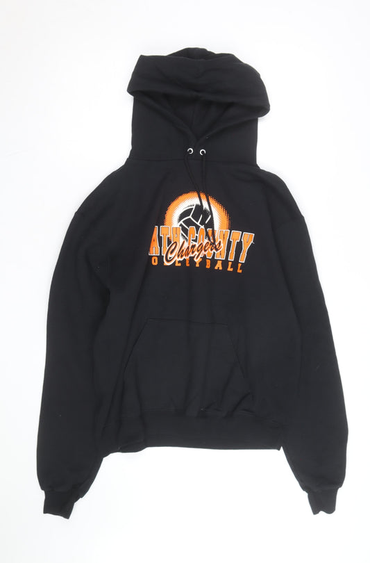 Champion Men's Black Medium Pullover Hoodie Bath County Graphic