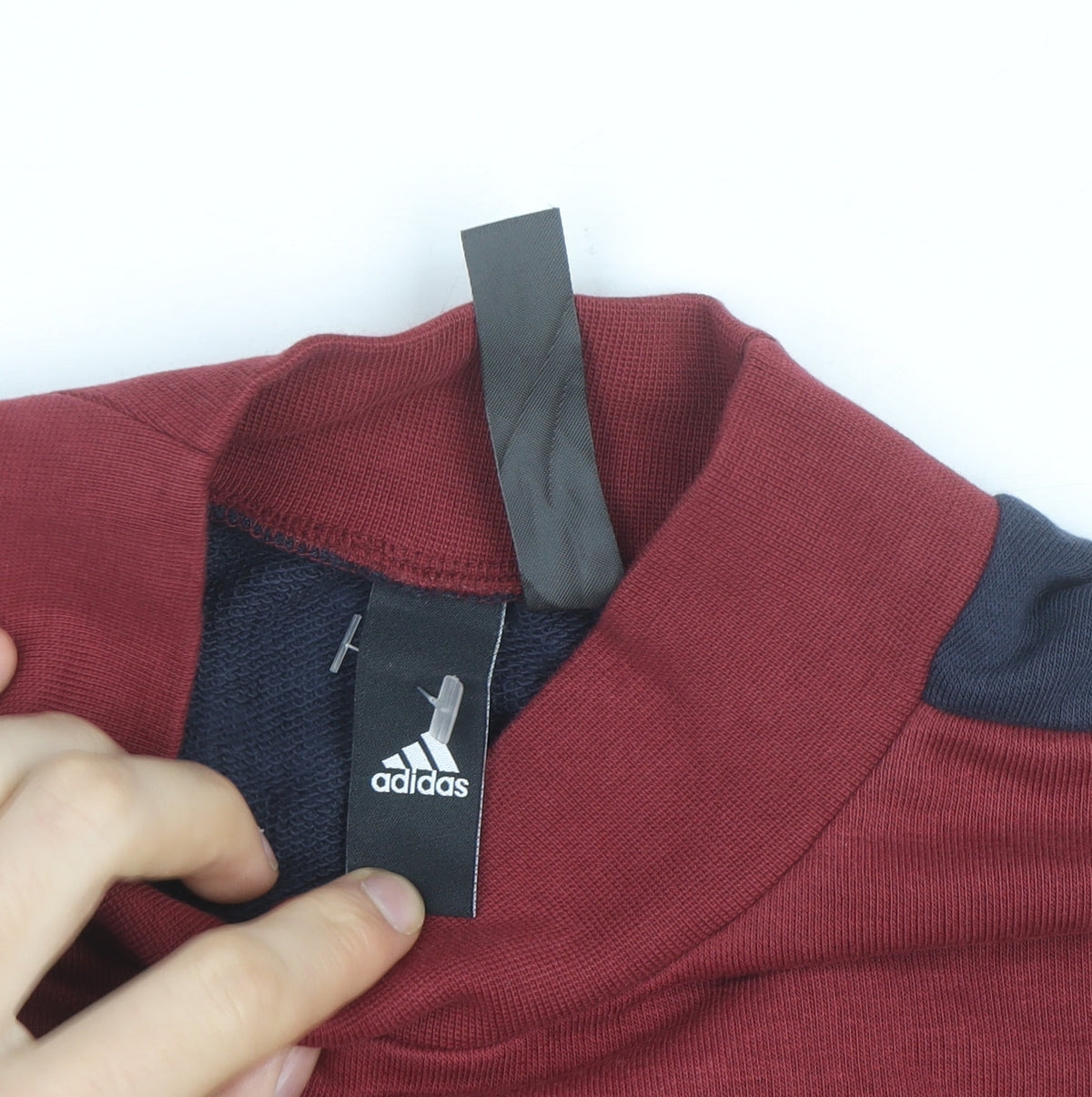 Additional view of Adidas Women’s Burgundy & Navy Long Sleeve Sweatshirt XL Crew Neck