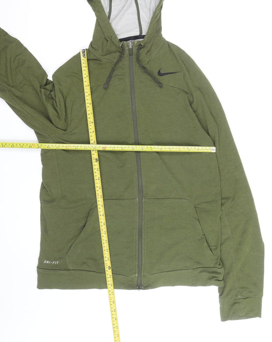 Nike Men's Green Dri-FIT Full Zip Hoodie Size M