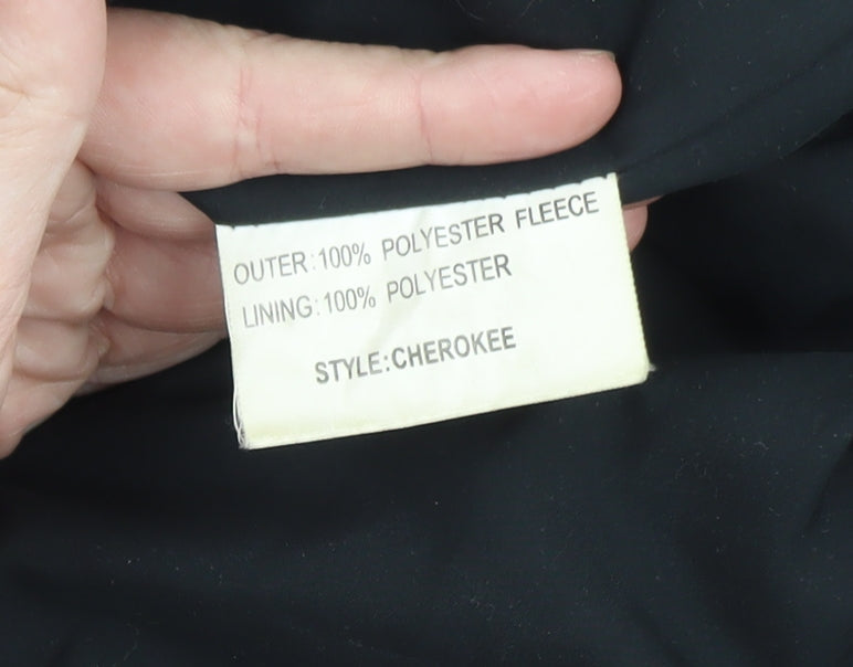 Outdoor Scene Mens Green Fleece Full Zip Jacket Size M