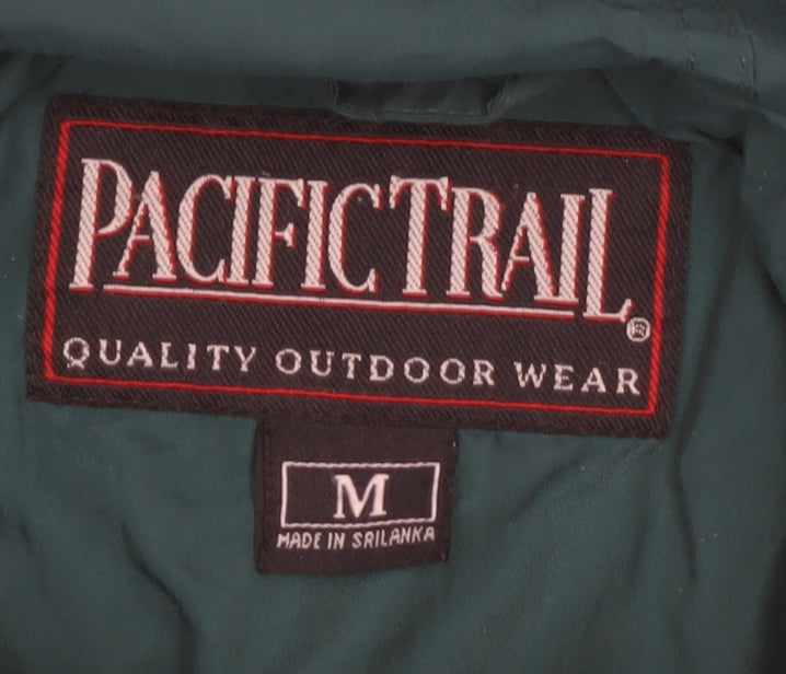 Pacific Trail Mens Green Hooded Anorak Jacket M Outdoor Casual