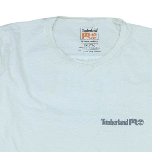 Timberland Pro White 2XL Classic Fit Crew Neck Graphic T-Shirt for Men