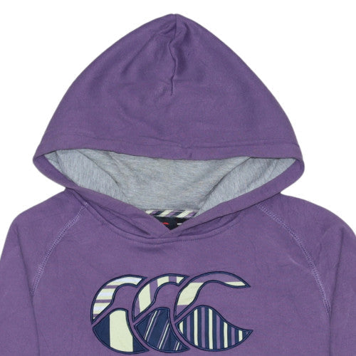 Additional view of Canterbury girls’ purple 14 years pullover hoodie with logo print