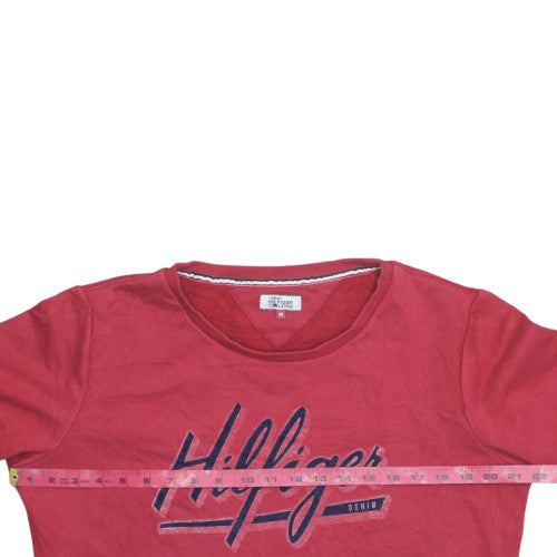 Tommy Hilfiger Boys Red Pullover Crew Neck Sweatshirt M