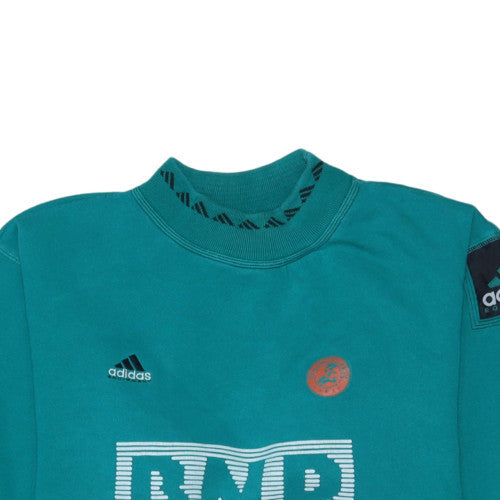 Adidas Men’s Green Retro Sports Sweatshirt Size S Crew Neck