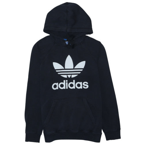 Adidas Men Black Pullover Hoodie M Graphic Fleece Sportswear