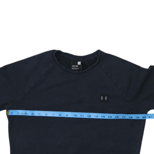 Under Armour Men’s Black Small Pullover Sweatshirt Crew Neck Fleece
