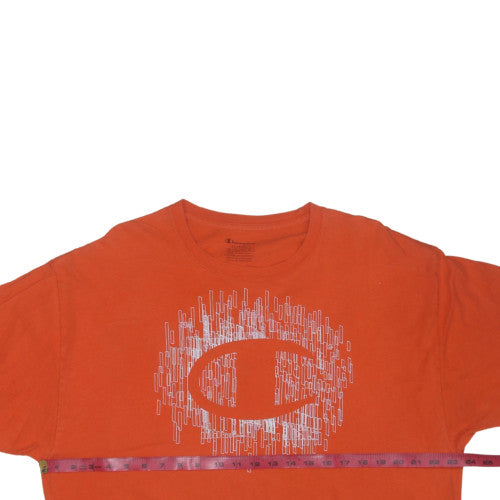Champion Men's Orange XL Graphic Print Crew Neck T-Shirt