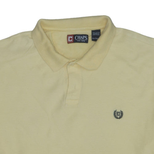 Chaps Men's Beige Short Sleeve Cotton Polo Shirt XXL Classic Fit
