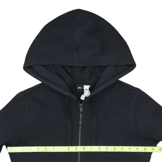 Adidas Men's Black Full Zip Hoodie M Cotton Blend Casual Sportswear
