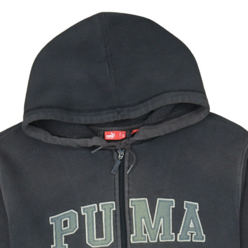 Puma Men's Black Full Zip Fleece Hoodie Size M Sportswear