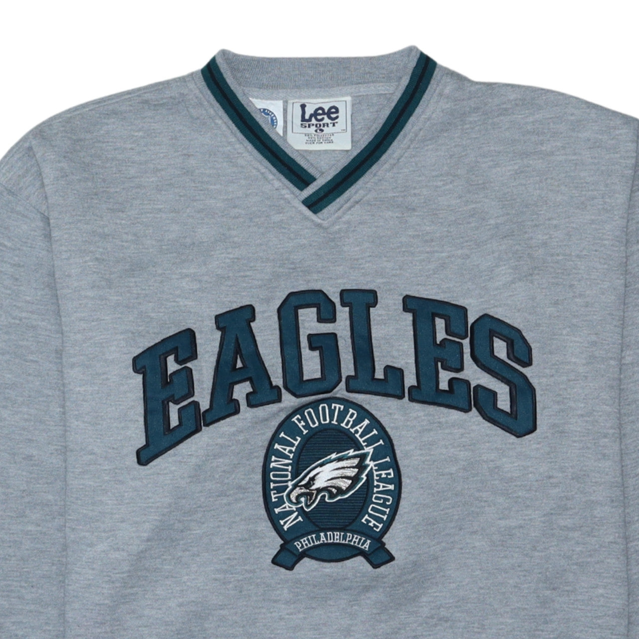 Lee Sport Men’s Grey V-Neck Eagles NFL Sweatshirt Size L