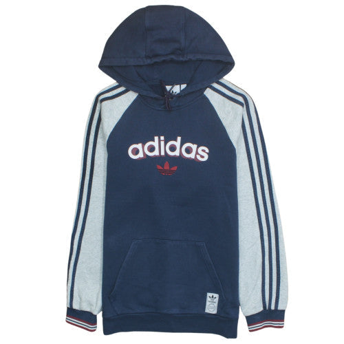Adidas Men's Blue Pullover Hoodie S Regular Fit Sports Fleece
