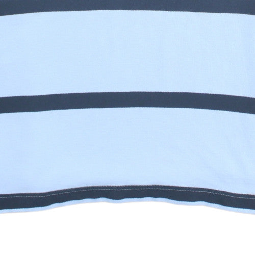 Tommy Hilfiger Men's Blue Striped Cotton Polo Shirt XL