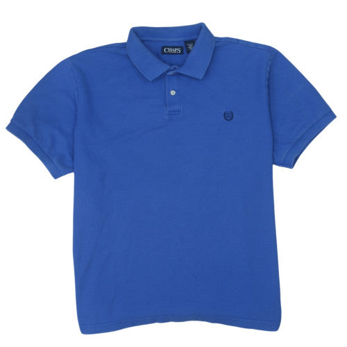 Chaps Men's Blue Cotton Polo Shirt XL Short Sleeve Classic Fit