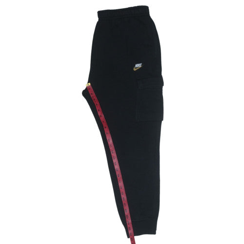 Nike Men's Black Cargo Fleece Jogger Trousers Size L