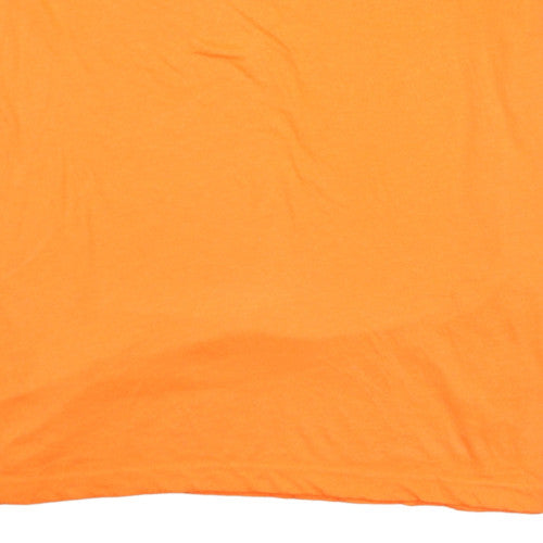Dickies Men's Orange 2XLT Crew Neck Short Sleeve Work T-Shirt