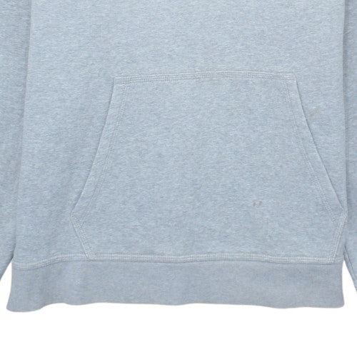 Nike Women's Grey Pullover Hoodie L Cotton Blend with Logo