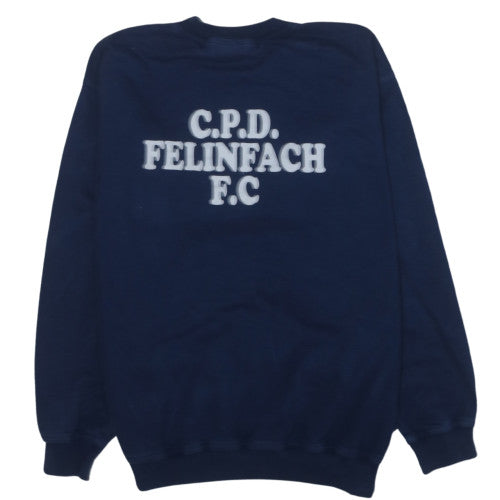 Adidas Men’s Blue Pullover Sweatshirt L Crew Neck Sports Embroidered