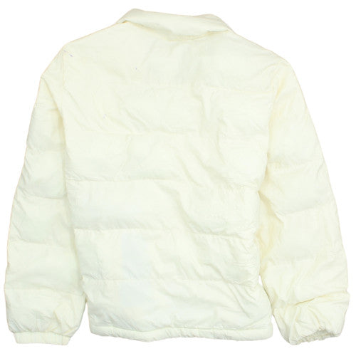 Levi's Women's Ivory Puffer Jacket Size S Full Zip Warm Winter Coat