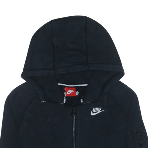 Nike Men's Black Full Zip Hoodie Size M Cotton Sportswear