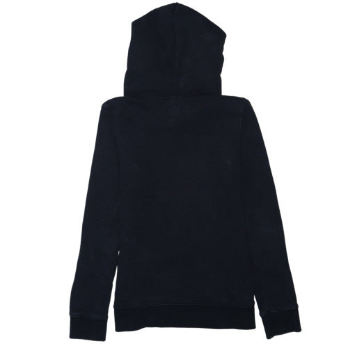 Adidas Women's Black Trefoil Pullover Hoodie Size 8 Cotton Blend