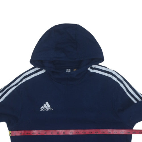 Adidas Men's Blue Pullover Hoodie Size S Sports Fleece