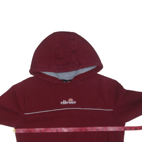 Ellesse Mens Red Pullover Hoodie M Fleece Logo Sportswear