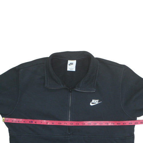Nike Men's Black L 1/2 Zip Fleece Sweatshirt Regular Fit Sportswear