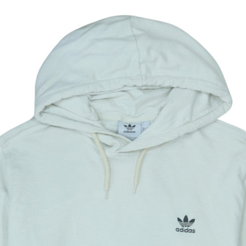 adidas Men's White XL Pullover Hoodie with Logo Pocket