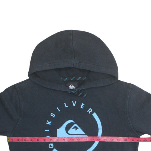 Quiksilver Men’s Black Pullover Hoodie Small Regular Fit Surf Style
