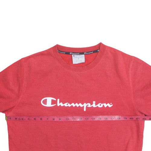 Champion Men's Red Crew Neck Pullover Sweatshirt M