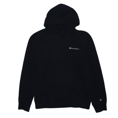 Champion Men's Black Pullover Hoodie Medium Fleece Logo Sweatshirt
