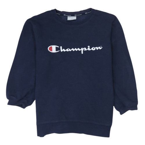 Champion Men's Blue Logo Pullover Sweatshirt Size M