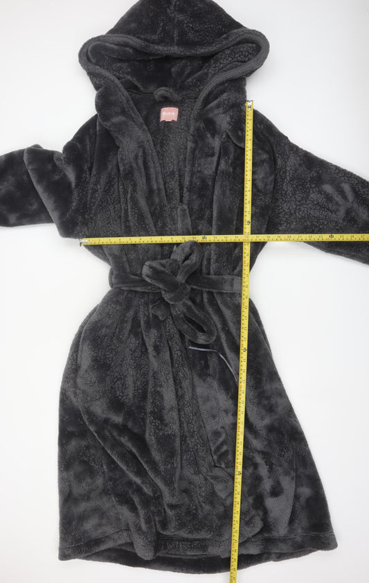 Marks and Spencer Women Grey Fleece Hooded Robe XL Winter