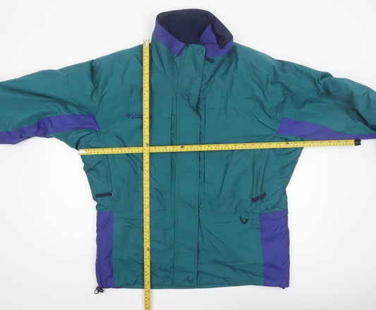 Columbia Women's Green Retro Ski Jacket M Winter Waterproof Outdoor Coat