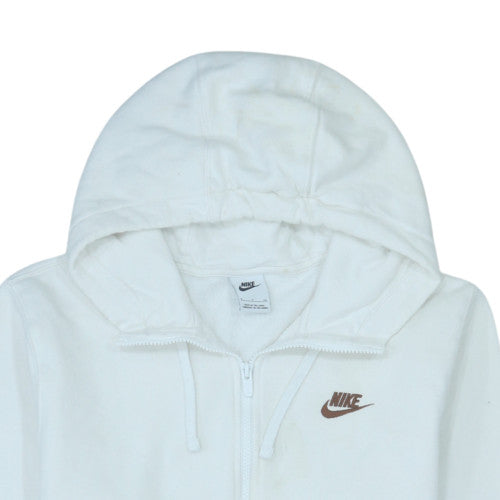 Nike Men's White Full Zip Hoodie Size S Fleece Sportswear