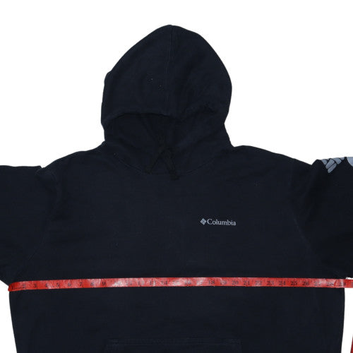 Columbia Mens Black 2XL Pullover Hoodie with Logo Sleeve