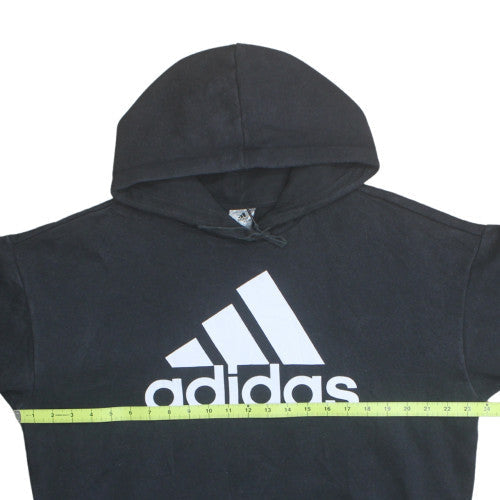 Adidas Men's Black Pullover Hoodie Small Logo Fleece Sweatshirt