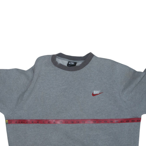 Nike Men's Grey Logo Pullover Sweatshirt Size L Regular Fit