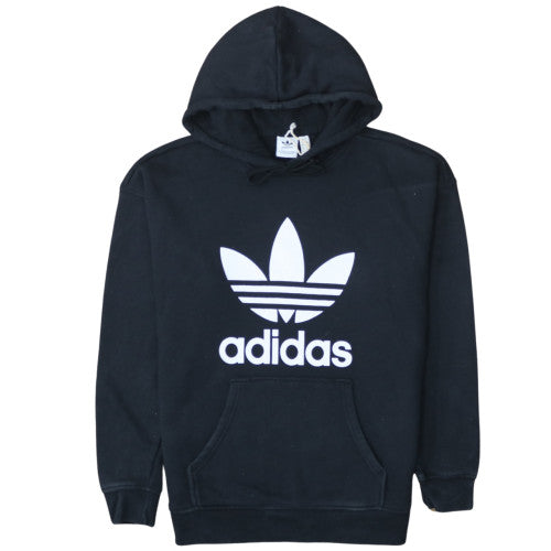 Adidas Womens Black Hooded Pullover Sweatshirt Size 12