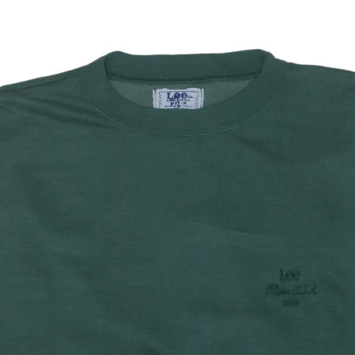 Lee Men's Green Pullover Crew Neck Sweatshirt Size M Vintage