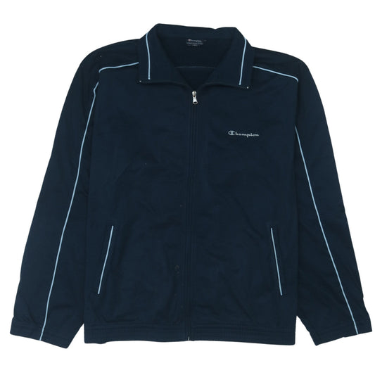 Champion Men's Blue Full Zip Collared Sweatshirt XL
