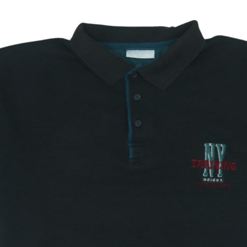Additional view of Adidas Men's Black XL Polo Shirt NY Training Embroidered Sports Top