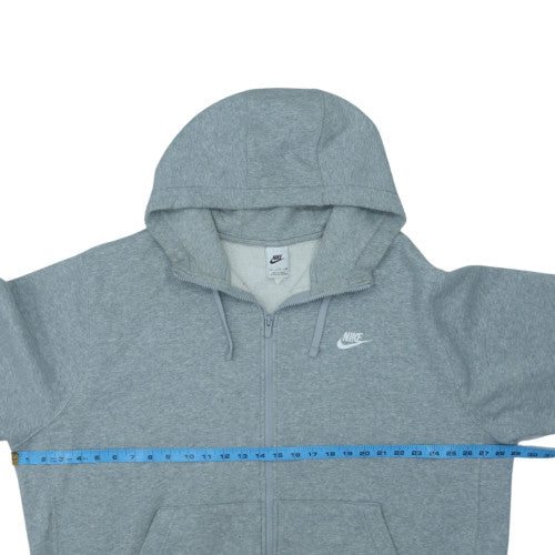 Nike Men's Grey Full Zip Hoodie 2XL Regular Fit Sportswear