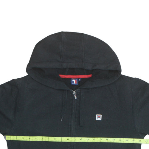 Fila Men's Black Full Zip Hoodie Medium Regular Fit Fleece