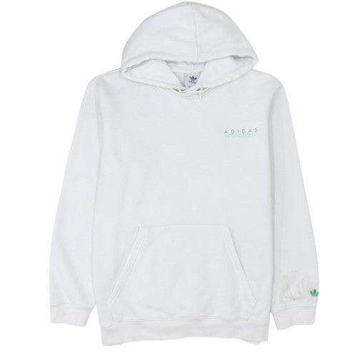 Adidas Women’s White Pullover Hoodie L Sports Club Graphic Cotton Blend